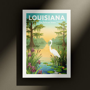 Vintag Louisiana Postkarte