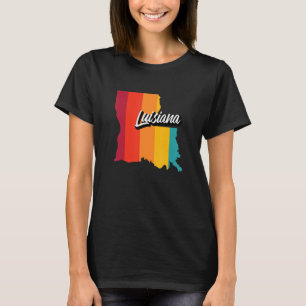 Vintag Louisiana Retro 70er Stripes Louisiana US T-Shirt