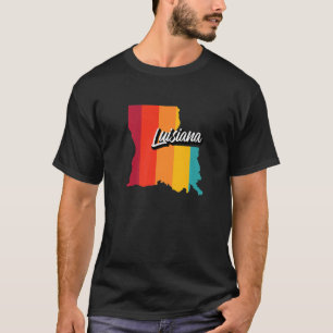 Vintag Louisiana Retro 70er Stripes Louisiana US T-Shirt