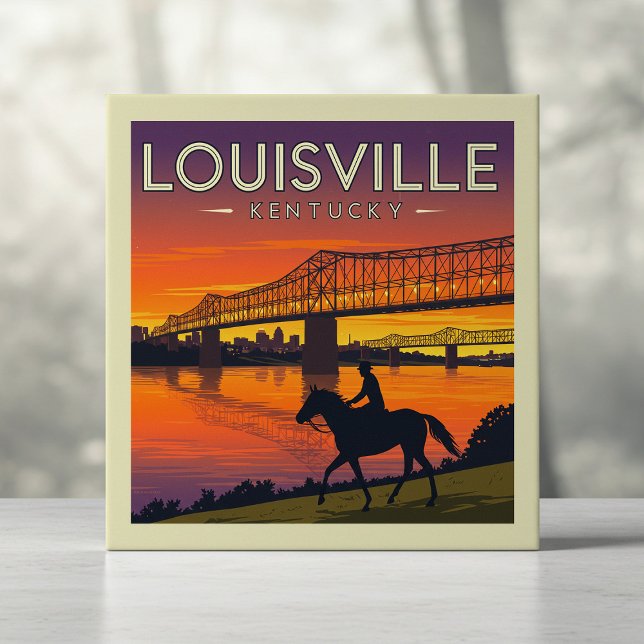 Vintag Louisville Kentucky Fliese (Von Creator hochgeladen)