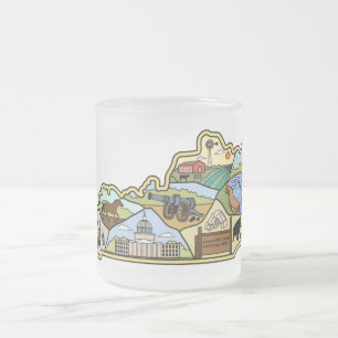 Vintag Louisville Lexington Kentucky Map Mattglastasse