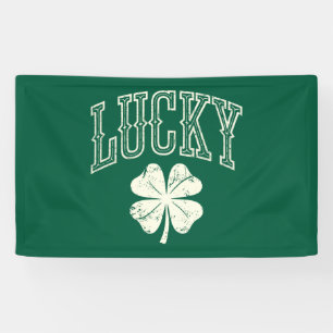 Vintag Lucky Clover St Patrick's Day Banner