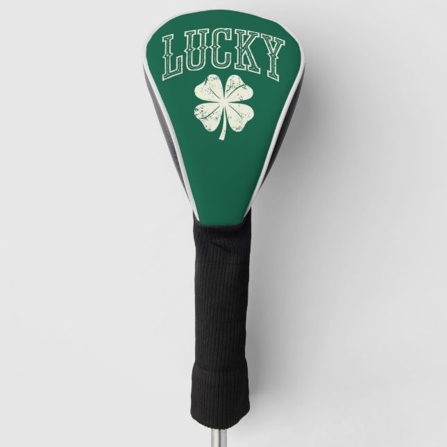 Vintag Lucky Clover St Patrick's Day Golf Headcover (Vorderseite)