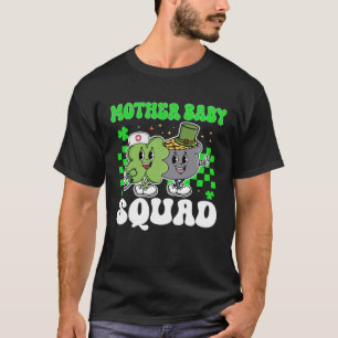 Vintag Lucky Mother Baby Squad St Patrick s Day T T-Shirt