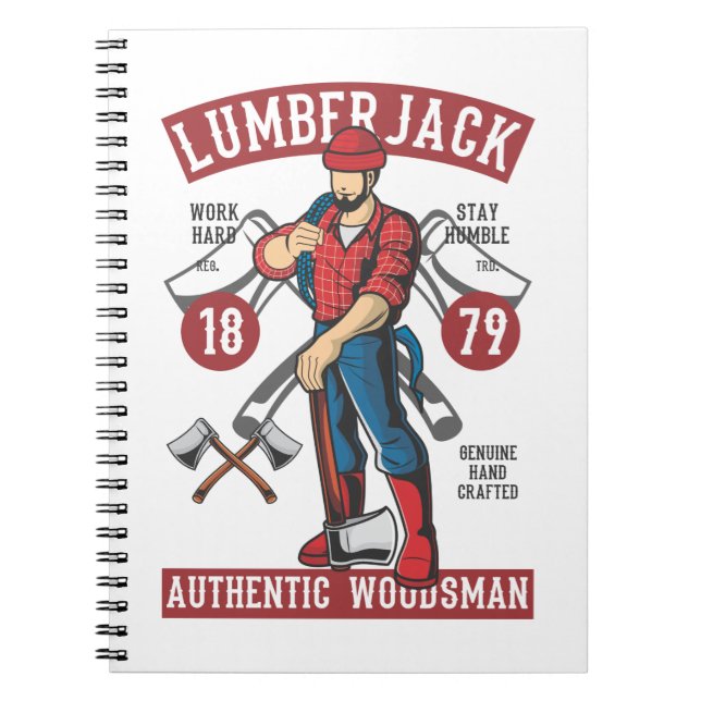 Vintag Lumberjack Notizblock (Vorderseite)