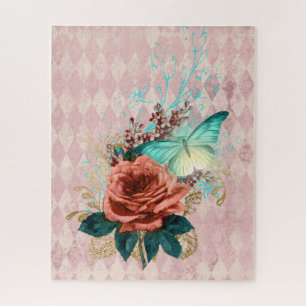 Vintag Luna Moth Bouquet Puzzle