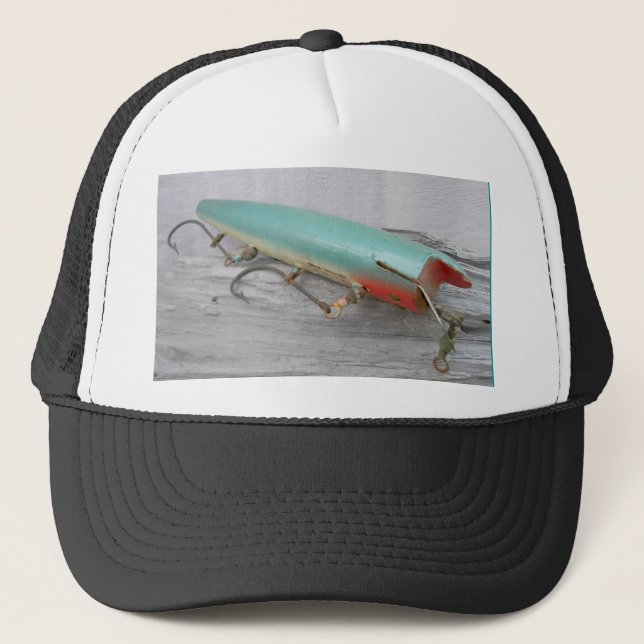 Vintag Lure Series Aqua Hat Truckerkappe (Vorderseite)