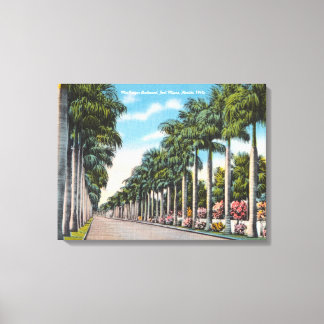 Vintag MacGregor Blvd Palms Fort Myers Florida Leinwanddruck