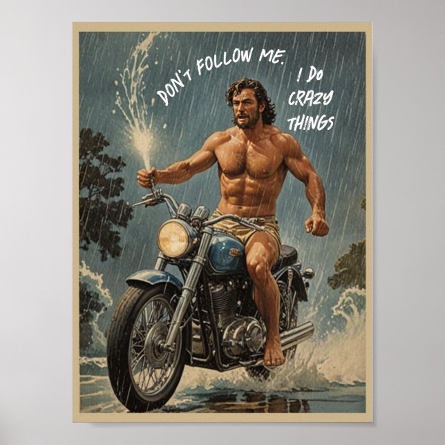 Vintag mache ich verrückte Sachen Poster (Vorne)