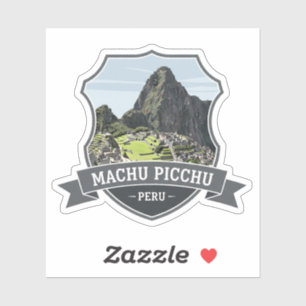 Vintag Machu Picchu Peru ReiseSouvenir Aufkleber