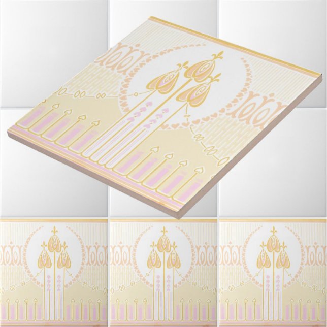 Vintag Mackintosh Inspiriert Rose Frieze Fliese (Von Creator hochgeladen)