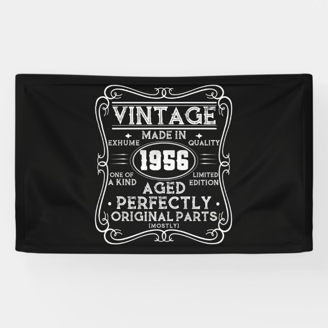 Vintag Made in 1956 Retro Classic Banner (Horizontal)