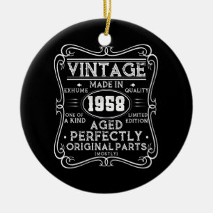 Vintag Made in 1958 Retro Classic Keramik Ornament
