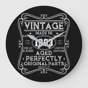 Vintag Made in 1963 Retro Classic Große Wanduhr