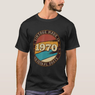 Vintag Made in 1970 70er Retro Geburtstag T-Shirt