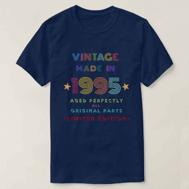 Vintag Made in 1995 T - Shirt (Design vorne)