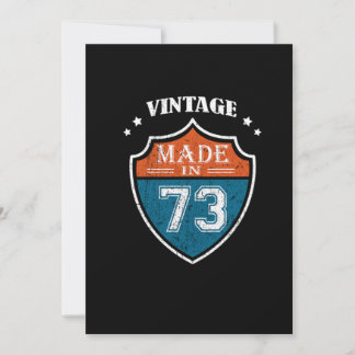 Vintag Made in 73 1973 Geburtstagsgeschenk Einladung