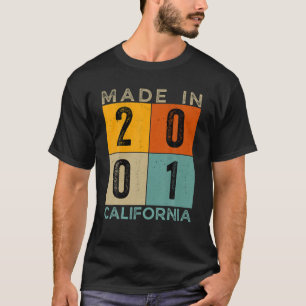 Vintag Made in California 2001, 20 Jahre alt Birt T-Shirt