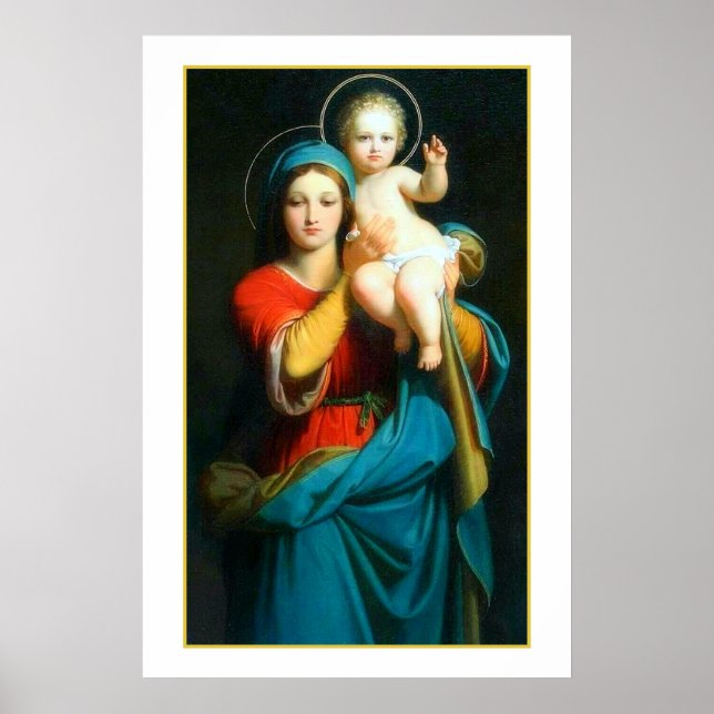VINTAG MADONNA UND CHRISTISCHES KIND POSTER (Vorne)