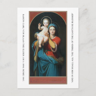 VINTAG MADONNA UND CHRISTKIND POSTKARTE