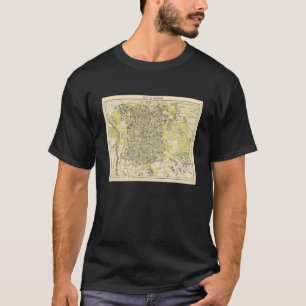 Vintag Madrid Spanien Karte 1883 T-Shirt