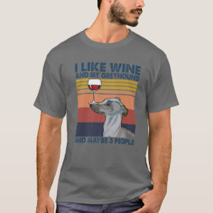 Vintag mag ich Wein und meinen Grauschwund und vie T-Shirt