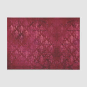Vintag Magenta Gold Damask Grunge Textur Muster Seidenpapier