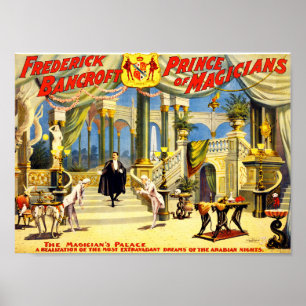 Vintag Magician Frederick Bancroft Poster