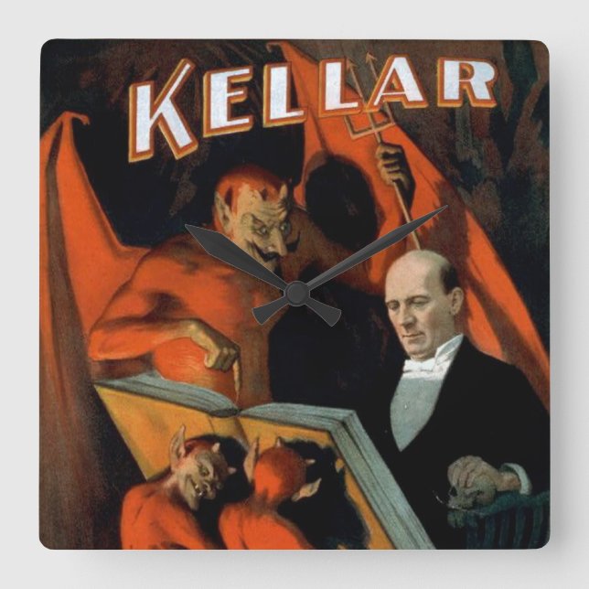 Vintag Magician Kellar Devil Uhr (Vorderseite)