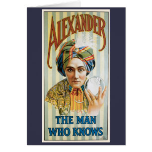 Vintag Magisches Poster, Alexander, der Mann, der