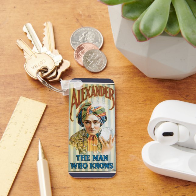 Vintag Magisches Poster, Alexander, der Mann, der  Schlüsselanhänger (Schreibtisch)