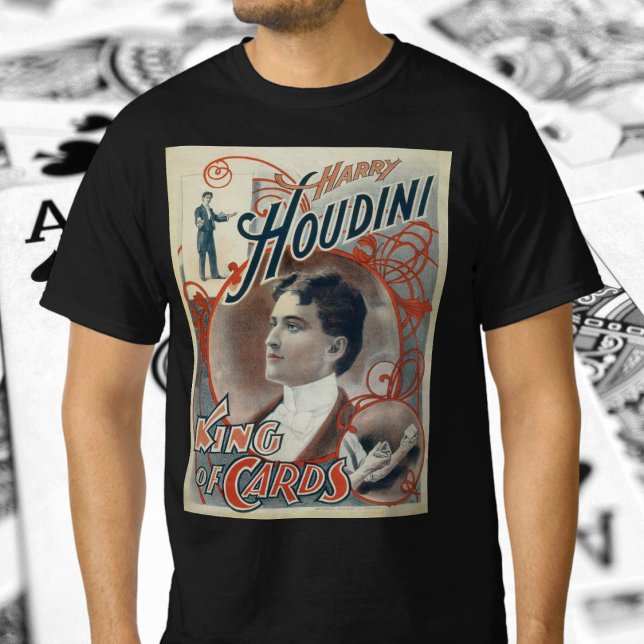 Vintag Magisches Poster, Magier Harry Houdini T-Shirt (Von Creator hochgeladen)