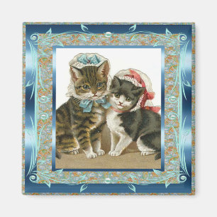Vintag Magnet Vintag Aquamarin Blue Cats