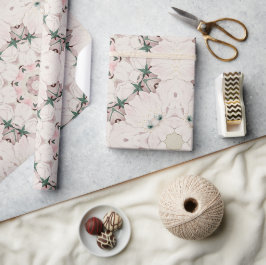 Vintag Magnolia Floral Ephemera Muster Geschenkpapier