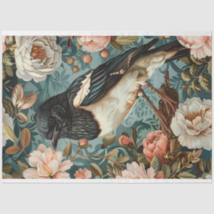 Vintag Magpie Floral Vignette Decouapge Seidenpapier