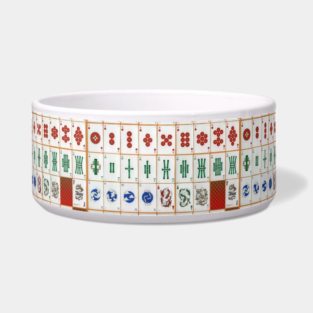 Vintag Mahjong Tile Pattern Napf (Vorderseite)
