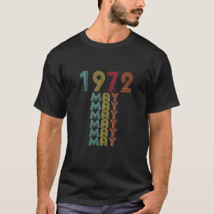 Vintag Mai 1972 Retro Birthday 50. Geburtstag Deko T-Shirt