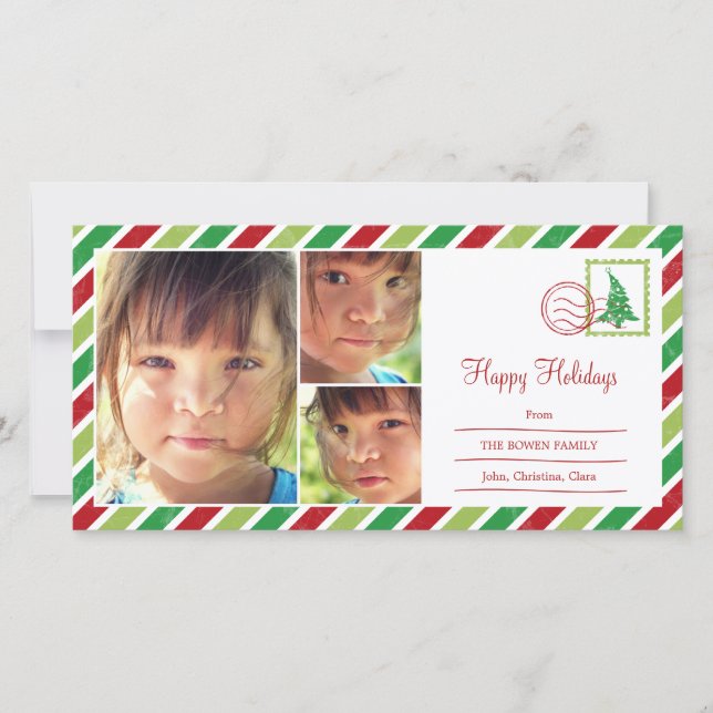 Vintag Mail-Urlaubskarte Feiertagskarte (Vorderseite)