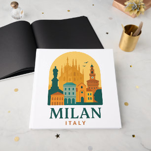 Vintag Mailand Italien Gästebuch Retro Duomo