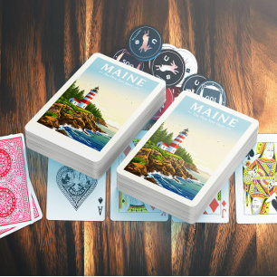Vintag Maine Spielkarten