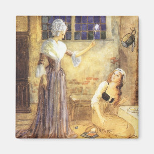 Vintag Mairy Tale Aschenputtel mit Fairy Godmutter Magnet