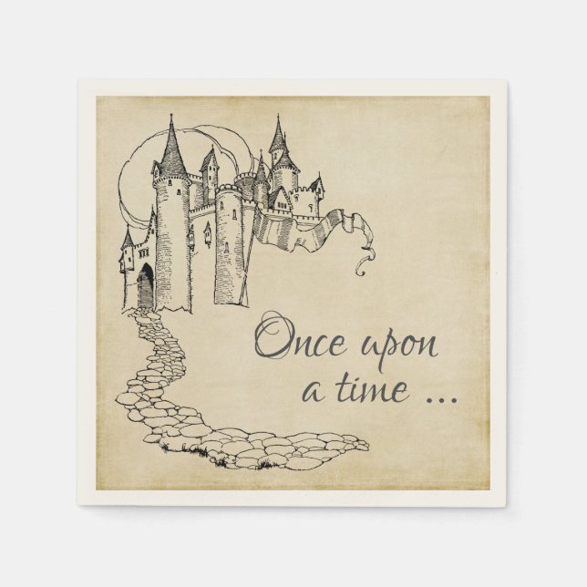 Vintag Mairy Tale Princess Napkins Serviette (Vorderseite)