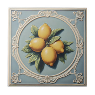 Vintag Majolica Lemon Tiles Fliese