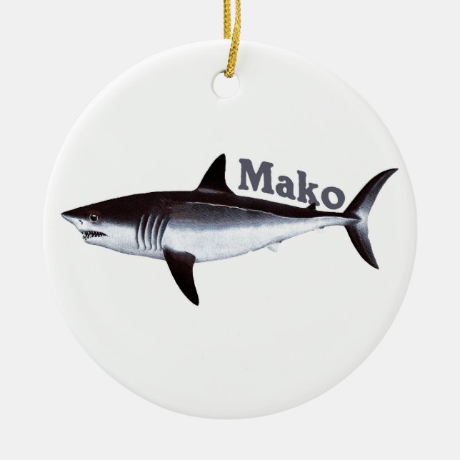 Vintag Mako Shark Keramikornament (Vorne)