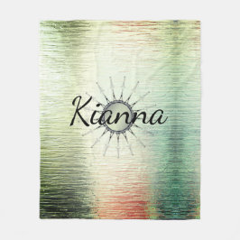 Vintag Mandala auf Minty Mattiert Glass personalis Fleecedecke