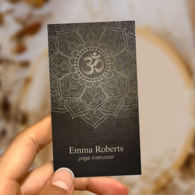 Vintag Mandala Namaste Om Sign Yoga Lehrerin Visitenkarte (Von Creator hochgeladen)