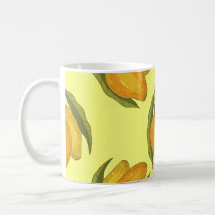 Vintag Mango: Tropisch handGezeichnet Muster. Kaffeetasse