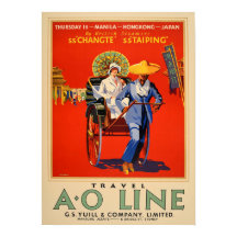 Vintag Manila Hong Kong Japan Reisen