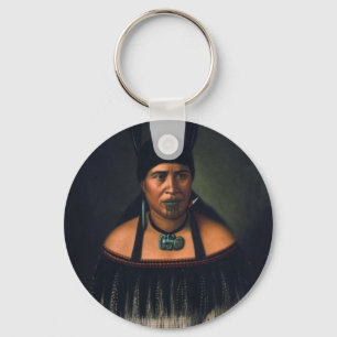 Vintag Maori Art von CF Goldie Schlüsselanhängers Schlüsselanhänger