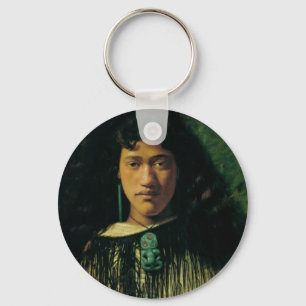 Vintag Maori Art von CF Goldie Schlüsselanhängers Schlüsselanhänger